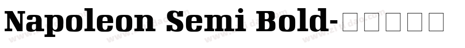 Napoleon Semi Bold字体转换